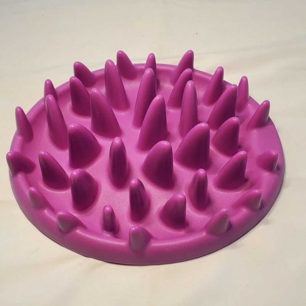 Catch Interactive Cat Dog Feeder Pet Slow Down Eating Bowl Pink